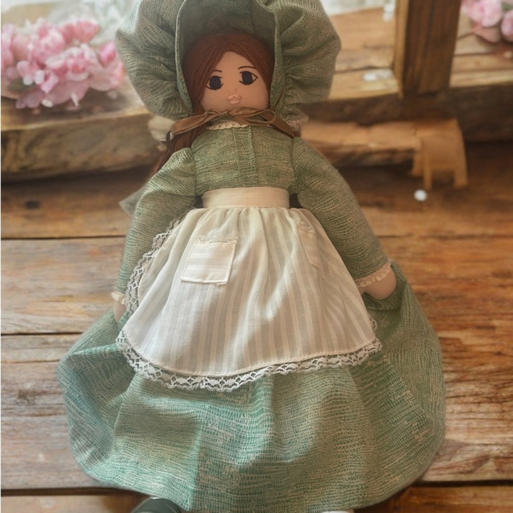 Classic Green Doll with Apron
